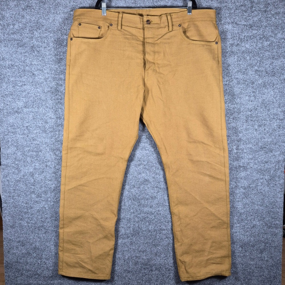 Railcar Fine Goods Pants Duck Canvas Selvedge Workwear 46 Brown Mens